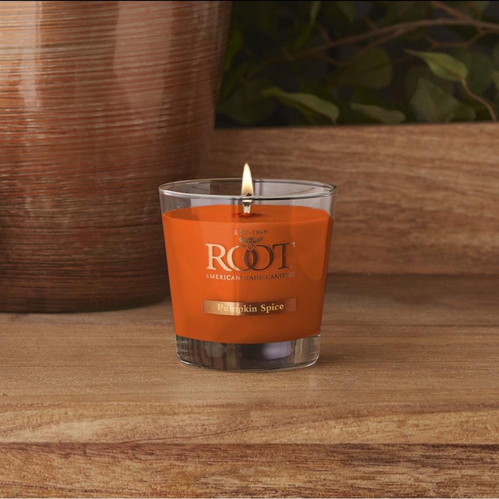 NWT ROOT CANDLES 6.3oz Pumpkin Spice Candle Beeswax Blend Halloween Fall Autumn - Picture 3 of 3